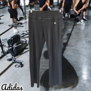 ADIDAS Women's Drawstring off black Workout Pants with Climalite Size M